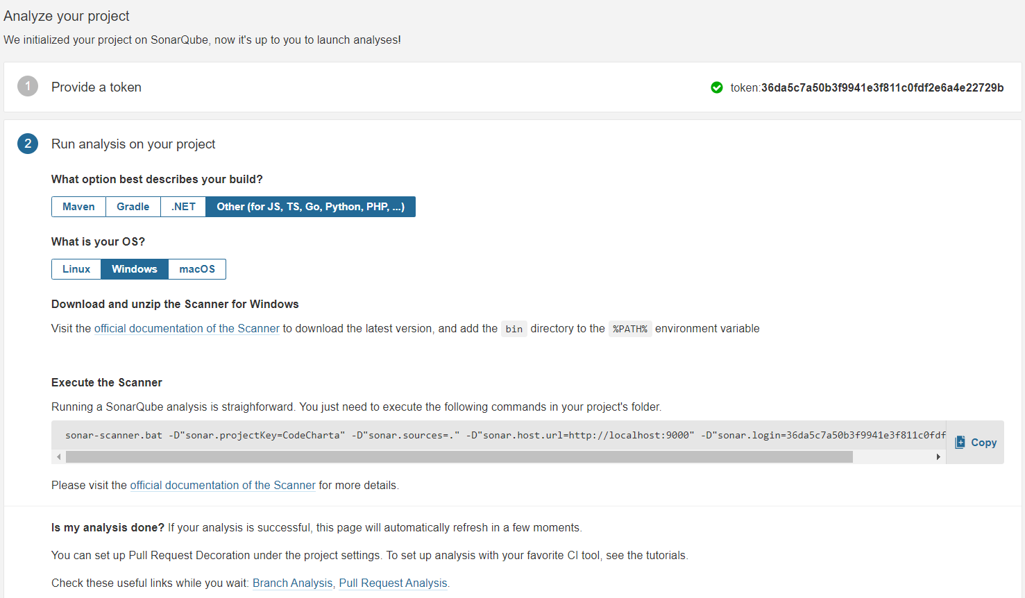 analysis_setup sonarqube