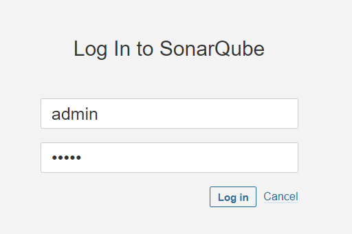 login sonarqube