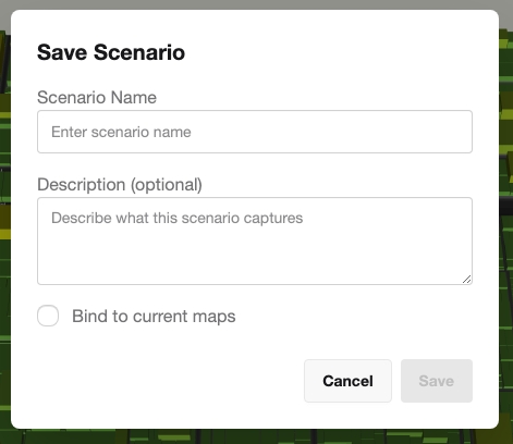 Save Scenario dialog