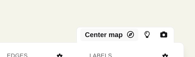 The map tools tab on the metric bar