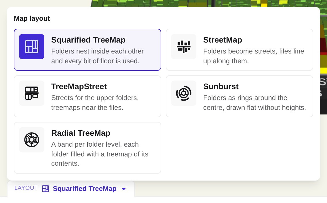 The layout picker